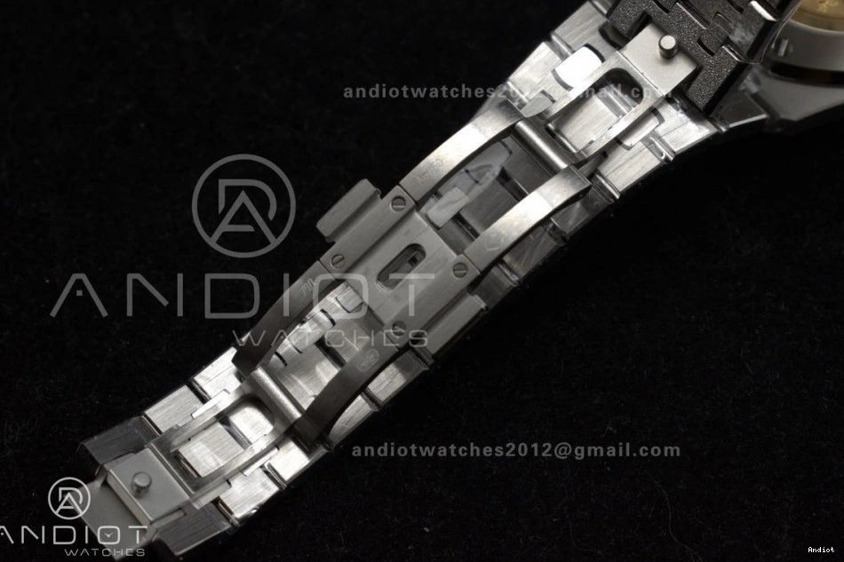 SS APSF Edition 1:1 15454 Dial Royal SA3120 Oak Super Best Bracelet Clone 37mm Textured Frosted SS On Black 0120